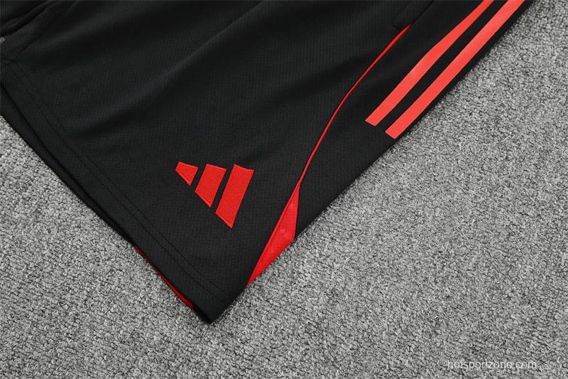 25/26 Manchester United Red Black Camouflage Short Sleeve Jersey+Shorts with XS