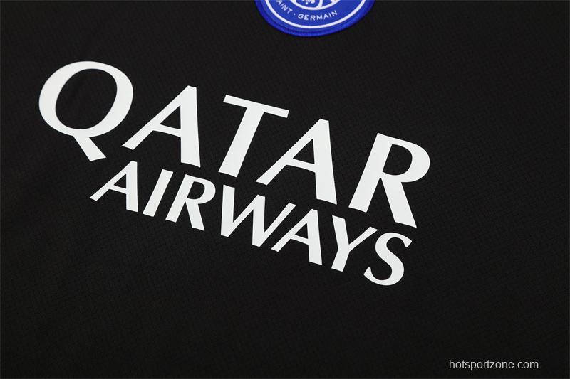 25/26 PSG Black T90 with XS Short Sleeve+Soccer Shorts