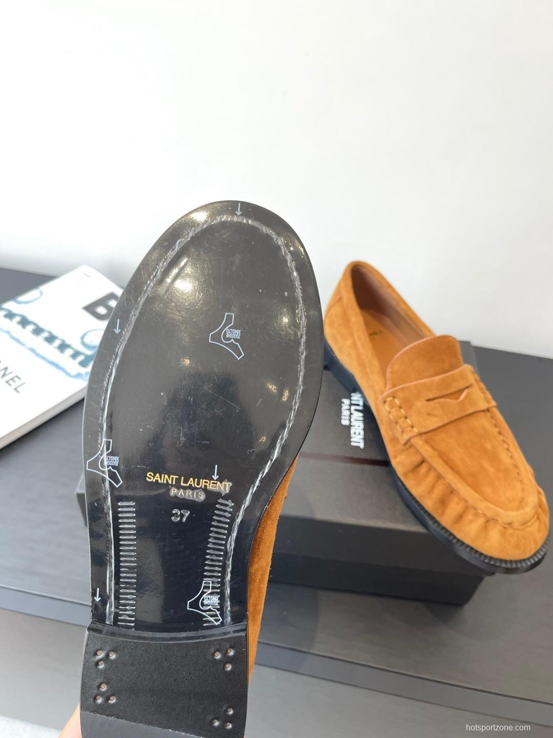 Saint Laurent Classic Loafer Half-Drag Mule Shoes - KFY00350