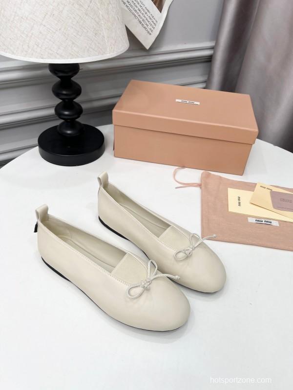 Miu Miu Ballet Flats Bow Mary Jane Shoes - LY00260