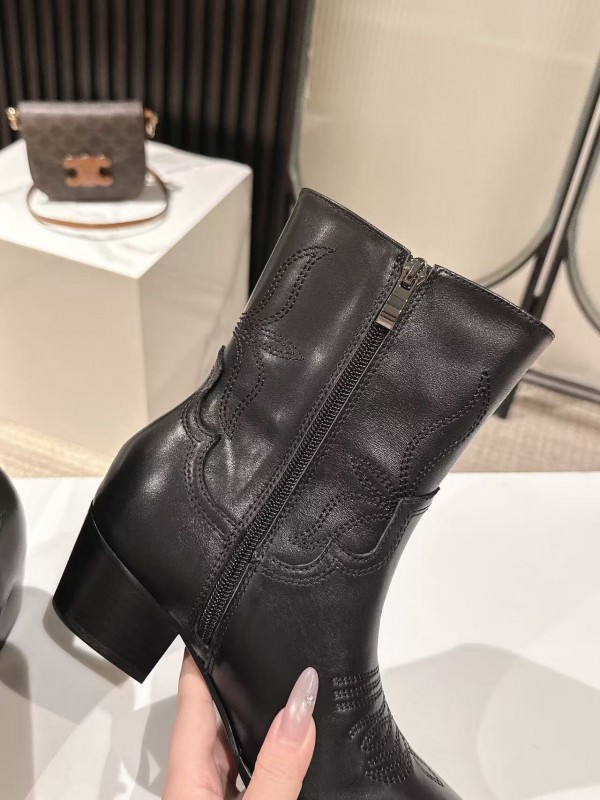 CELINE 2025/SS Retro Fashion Ankle Boots - LY00440