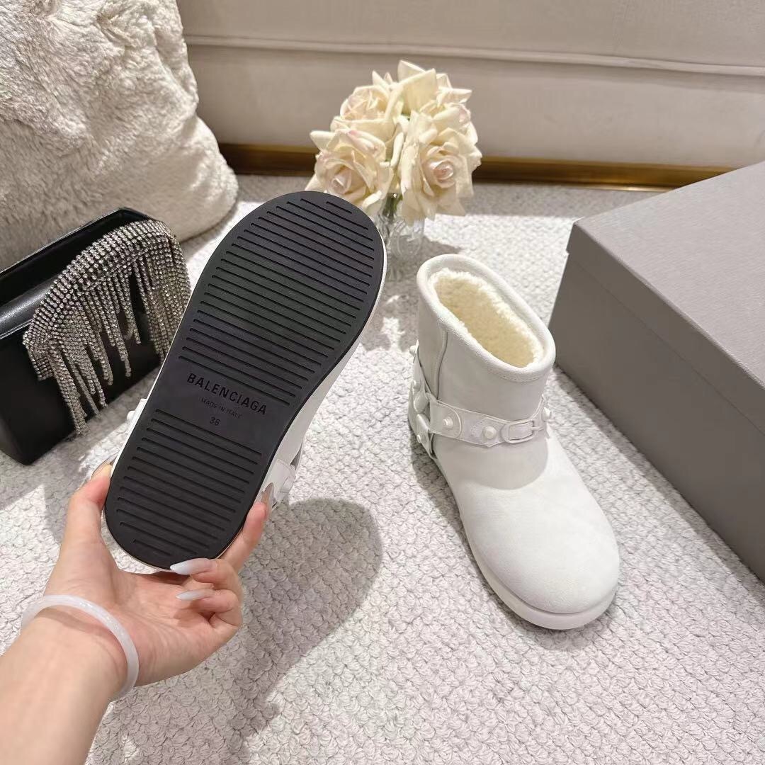 Balenciaga F022 Winter Wool Ankle Boots Snow Boots - F022