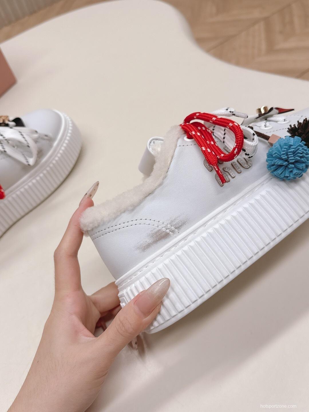 Miu Miu 3D Embroidered Platform Casual Shoes - LY00320/LY00340