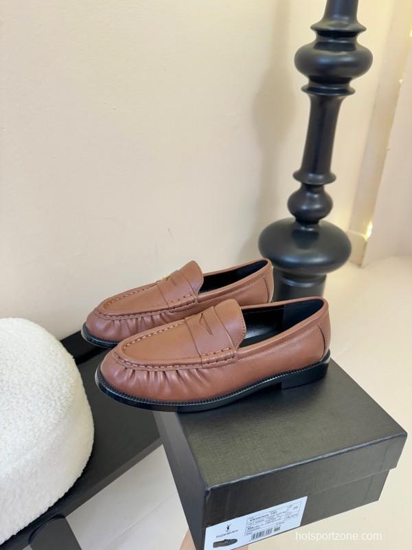 Saint Laurent Classic Loafer Leather Shoes - KFY00350