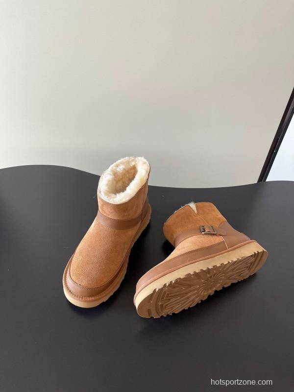 UGG 4512 Flat Buckle Ultra Wool Anti-Slip Snow Boots - AS00290