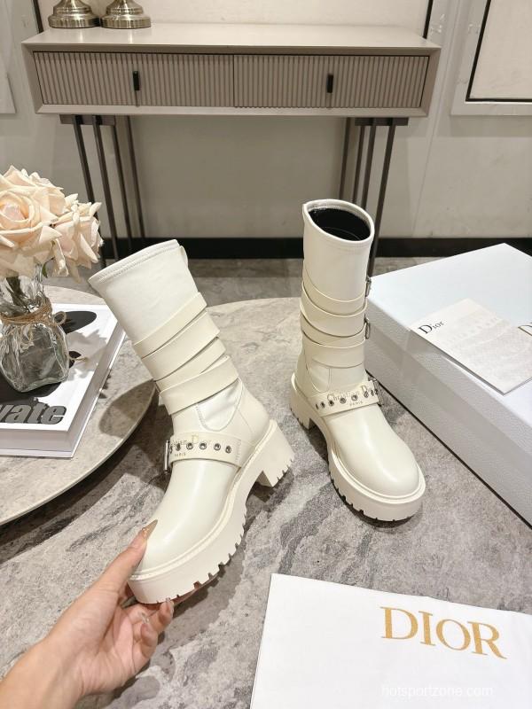 Dior Punk Style Strap Ankle Boots - KFY00470