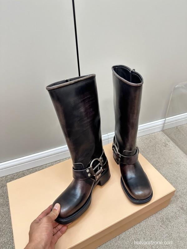 Miu Miu Fall/Winter 2025 Limited Edition Punk Style Martin Boots - LY00500