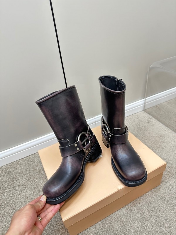 Miu Miu Fall/Winter 2025 Limited Edition Punk Style Martin Boots - LY00500