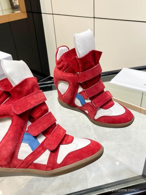 Isabel Marant Sneakers Platform Leather Fashion Casual Shoes - Isabel Marant sneaker