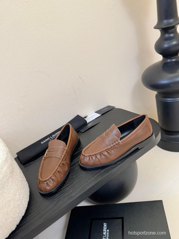 Saint Laurent Classic Loafer Leather Shoes - KFY00350