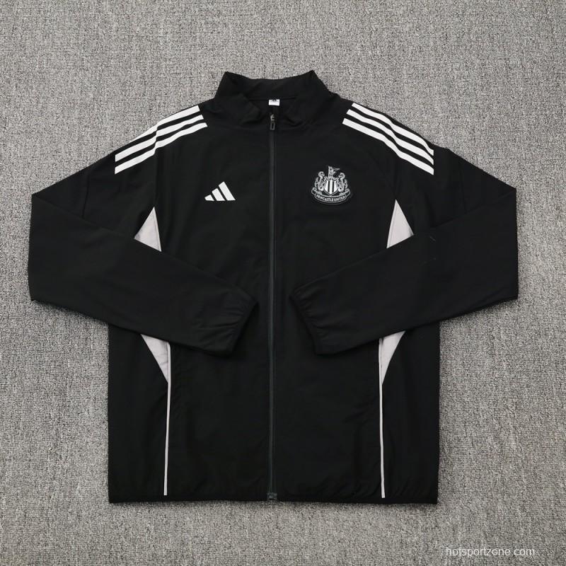 25/26 Newcastle United Black S-3XL Half Zipper Jacket+Long Pants