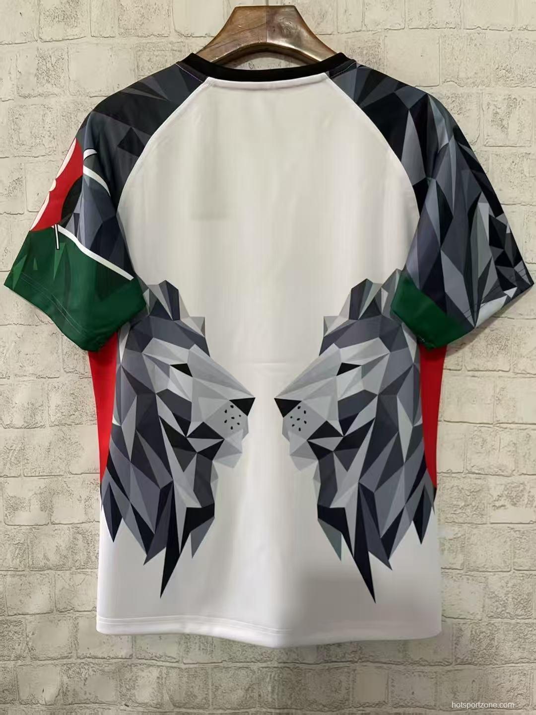 2026 Kenya White Geometric Lion Jersey