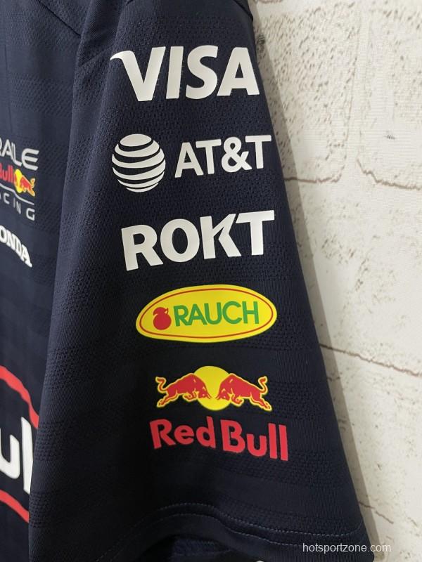 2026 F1 Oracle Red Bull Racing Navy with Red Stripes T-Shirt