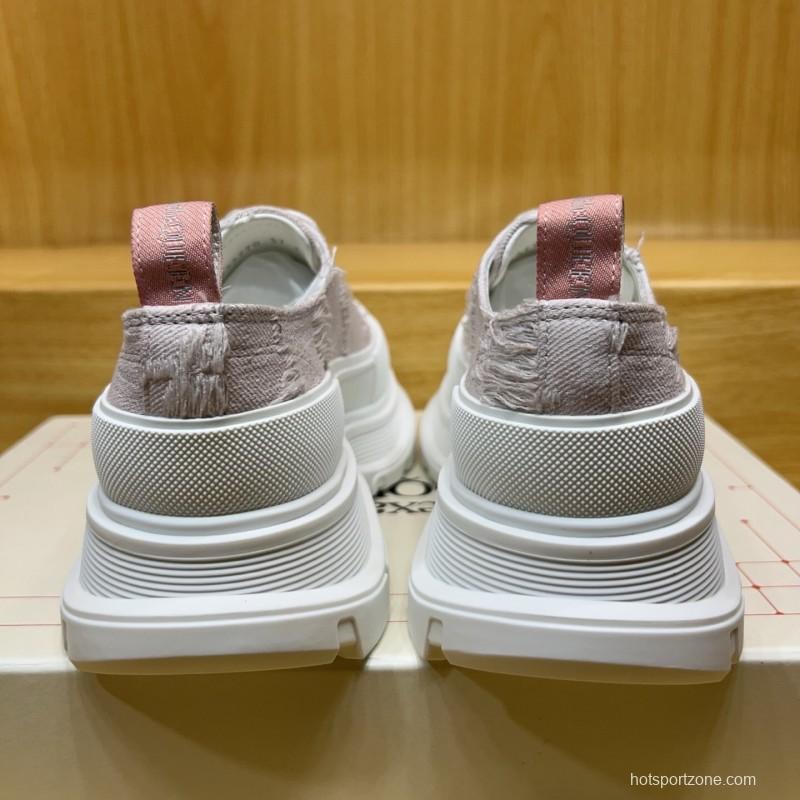 Alexander McQueen Spring Summer 2025 Blue Woven Platform Sneakers - AS00300