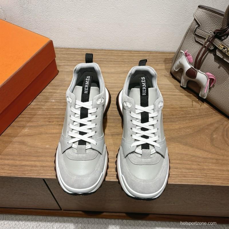 Hermès 2025/SS Autumn Winter New Boot-Type Shoes with British Color Blocking Design - AS00410