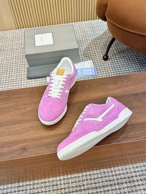 TOM FORD 2025 SS Casual Sneakers with Classic Color Blocking and Imported Leather Insole - AS00350