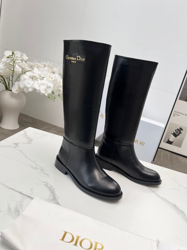Dior 2025 SS Retro British Style Brogue New Knight Boots - LY00460