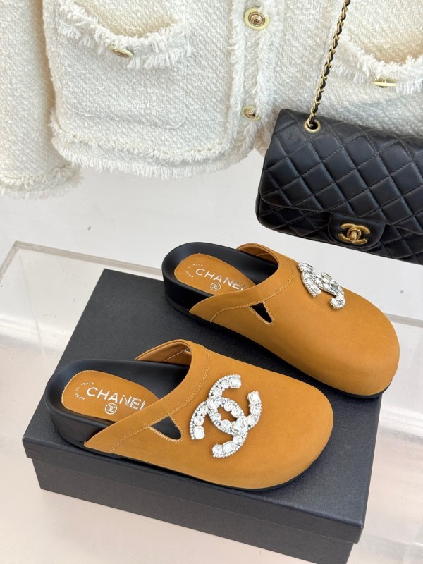 Chanel Classic CC Crystal Birkenstock Sandals - KFY00280