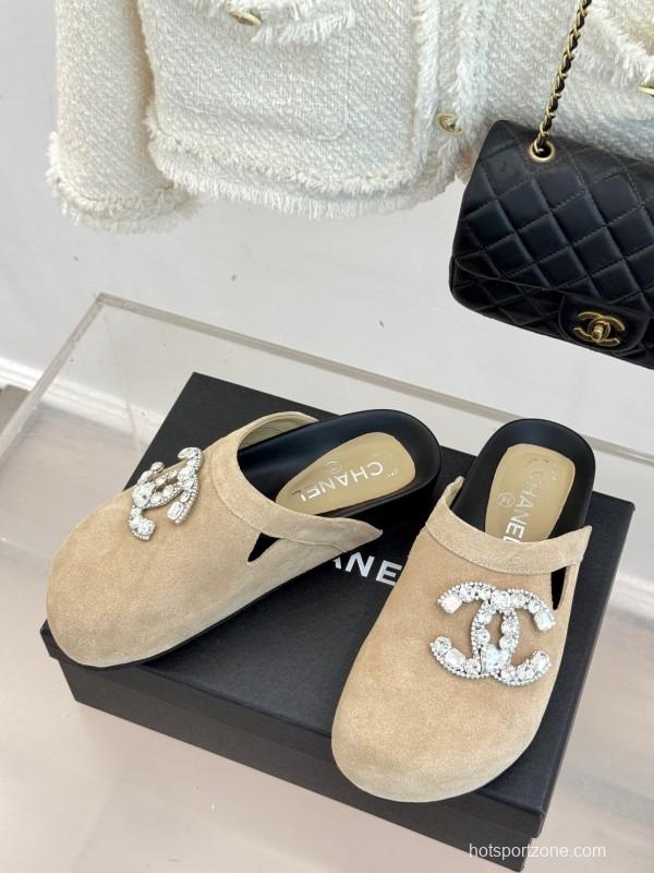 Chanel Classic CC Rhinestone Birkenstock Sandals - KFY00280