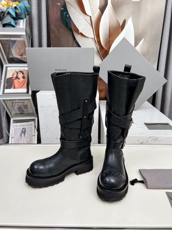 Balenciaga Paris 25FW Venom High-Top Boots Punk Style Motorcycle Ankle Boots 15 Inch - LY00520