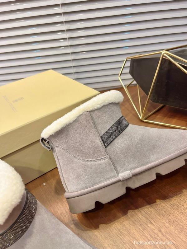 Brunello Cucinelli Winter New Snow Boots Sheepskin Buns Boots - AS00350