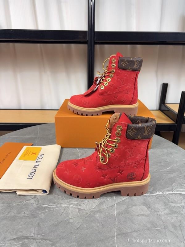 Timberland x LV Monogram Ankle Boots Waterproof Suede Leather - LY00380