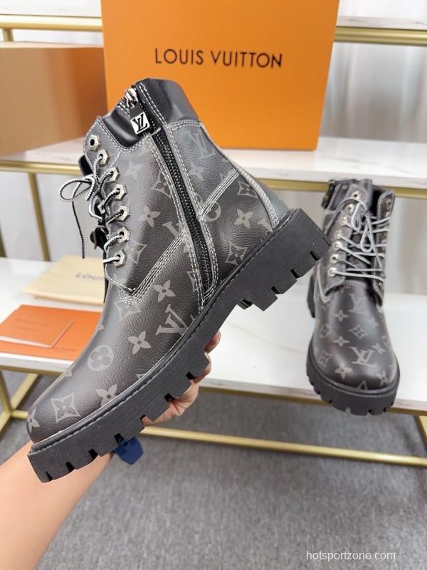 Timberland x LV Monogram Ankle Boots Waterproof Suede - LY00380