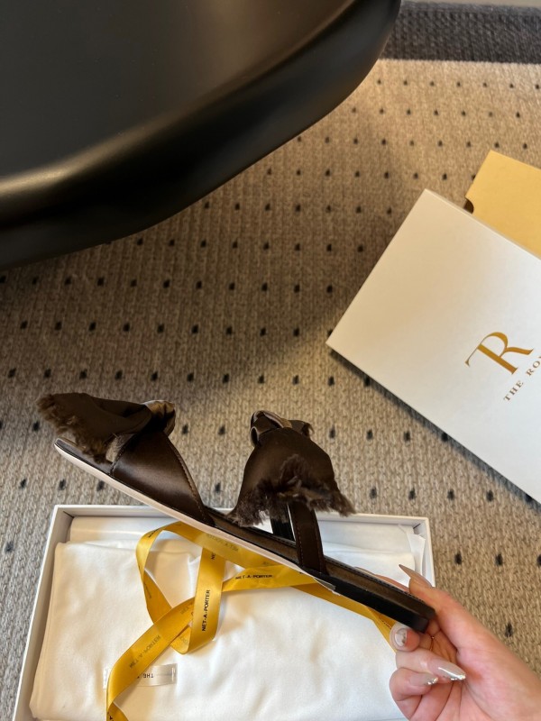 The Row 25ss Hand-Woven Bow Slippers - KFY00280