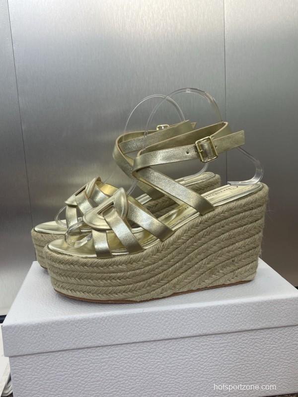 Dior D-Club Jelly Color Hollow Layered Cross Strap Platform High Heel Women Shoes - KFY00290