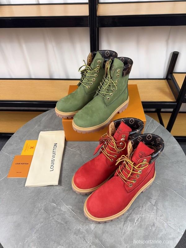 Timberland x LV Monogram Ankle Boots Waterproof Suede - LY00380