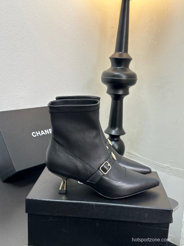 Chanel 2025/SS 24B Autumn Winter New High Heel Bow Sock Boots - LY00380