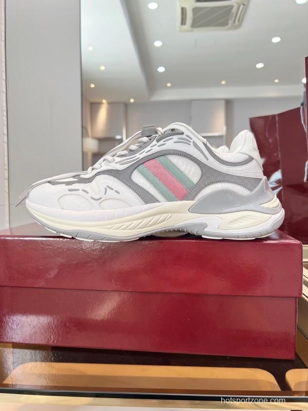 Gucci 2025 SS Collection 2.0 Sneakers with Reflective Stripes and Retro Design - AS00450