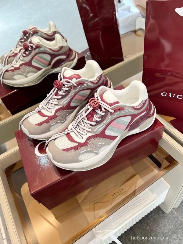 Gucci 2025 SS Collection 2.0 Sneakers with Reflective Stripes and Retro Design - AS00450