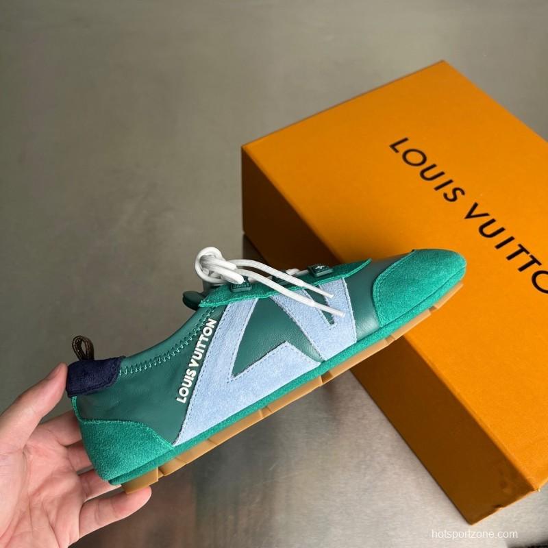 Lv Sneakerina 2025 SS Ballet Flat Low-Top Lace-Up Casual Shoes - YC