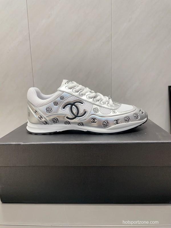Chanel Silver Horn King II Casual Series Sneakers - KFY00330