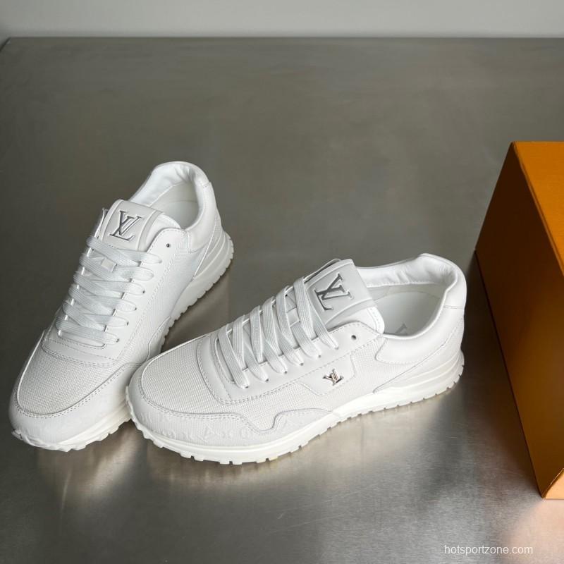 Louis Vuitton Run Away Leather Round Toe Lace-Up Low Top Casual Shoes - YC