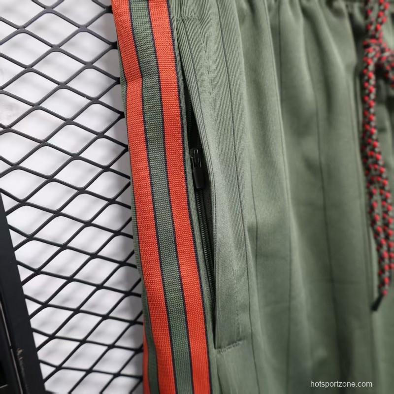 Player Version 25/26 Bayern Munich Olive Green with Orange Side Stripes Shorts