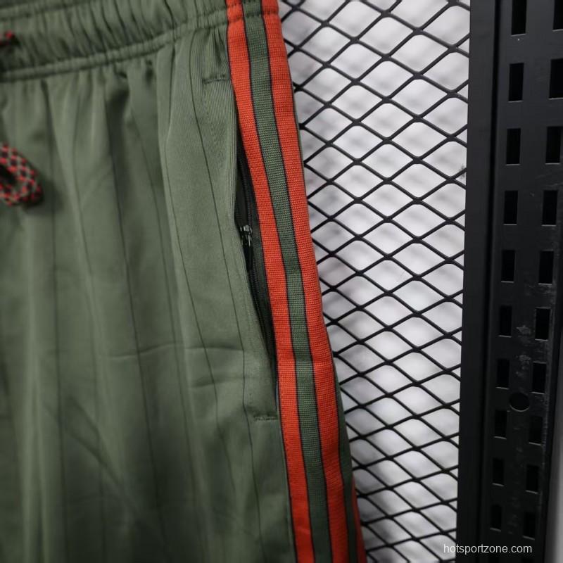 Player Version 25/26 Bayern Munich Olive Green with Orange Side Stripes Shorts