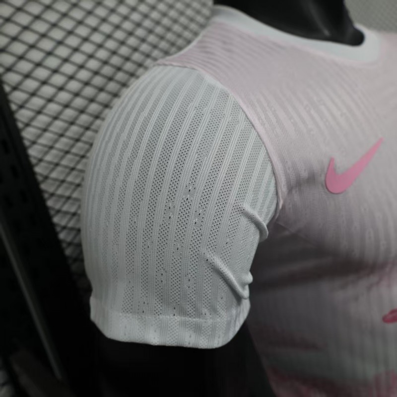 Player Version 2026 Brazil Special Edition White with Christ the Redeemer Pink Pattern Jersey