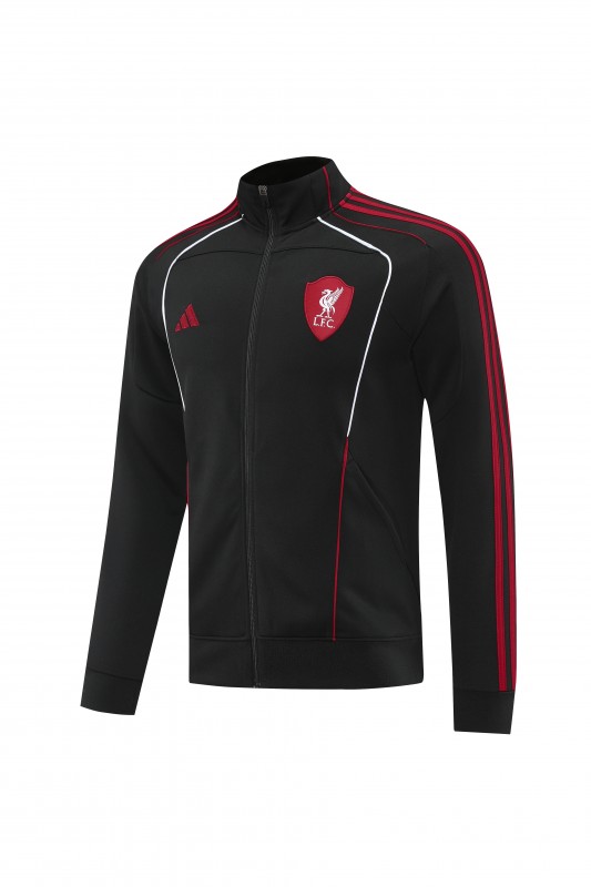 25/26 Liverpool FC Black  Full zipper Jacket Tracksuit+ long pants