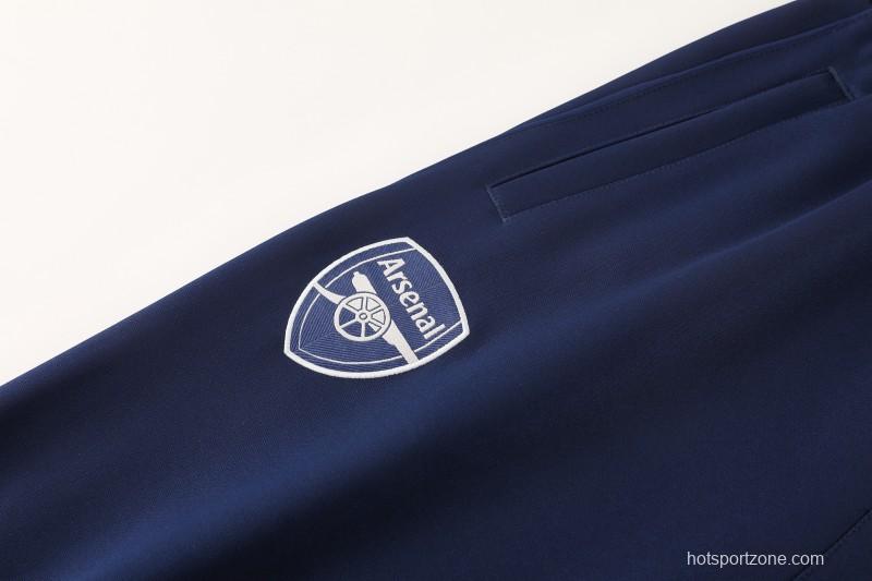 25/26 Arsenal  Navy Blue  Full zipper Jacket Tracksuit+ long pants