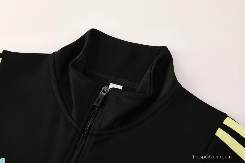 25/26  Juventus Black  Full zipper Jacket Tracksuit+ long pants