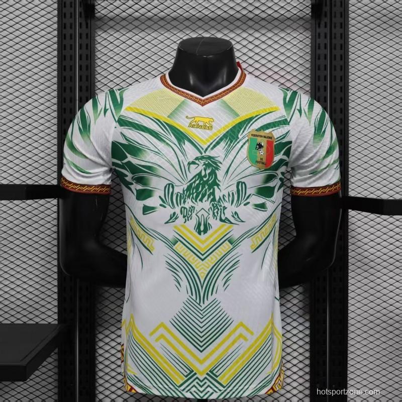 Player Version 2026 Mali Away White with Eagle Pattern Jersey