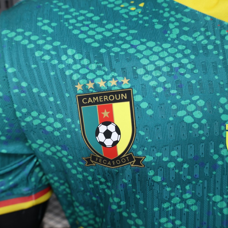 2026 Player Version Cameroon Green with Colorful Dot Pattern Jersey