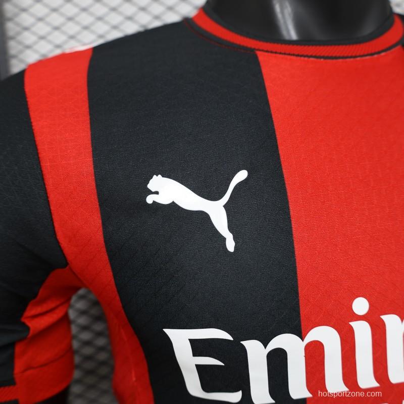 Player Version 26/27 AC Milan Red & Black Vertical Stripe Home Jersey