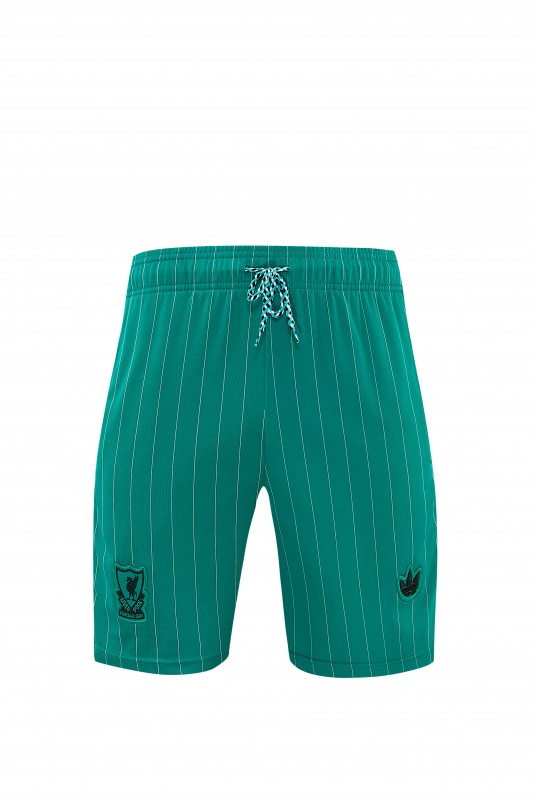 26/27 Liverpool   Green Pinstripe  Short Sleeve+Soccer Shorts