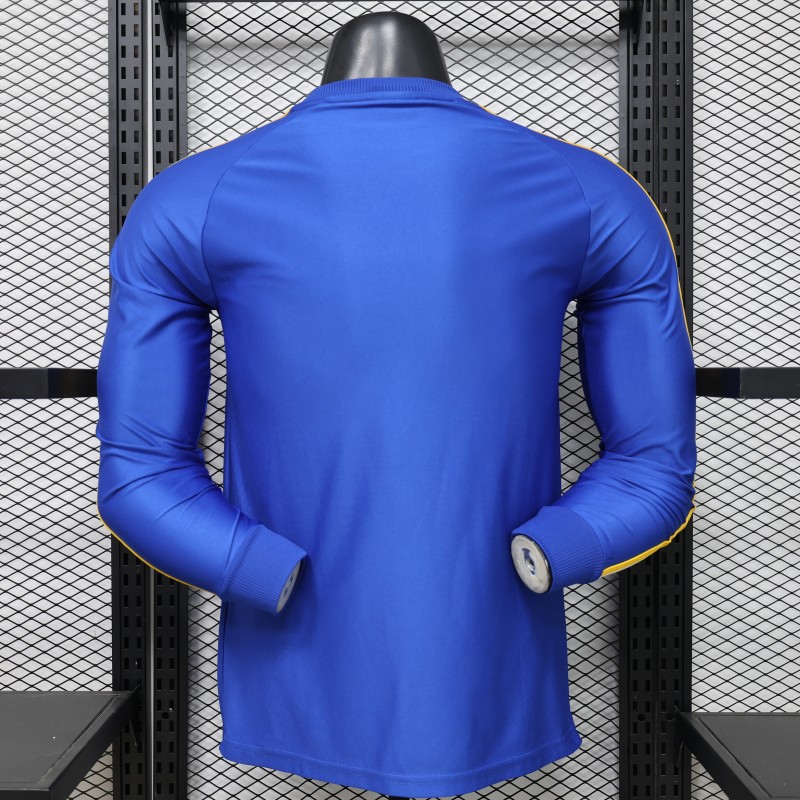 Player Version 2026 Real Madrid Blue Long Sleeve  Adidas Originals Retro Special Edition Jersey