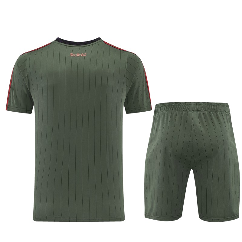 26/27 Bayern München  Forest Green  Pinstripe  Short Sleeve+Soccer Shorts