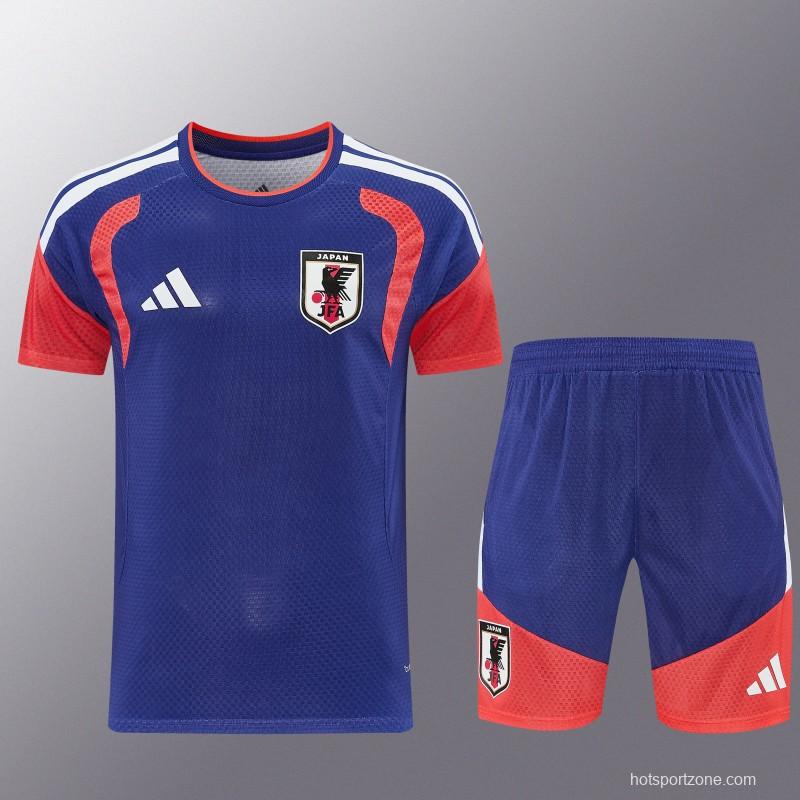 26/27 Japan  Blue  Short Sleeve+Soccer Shorts