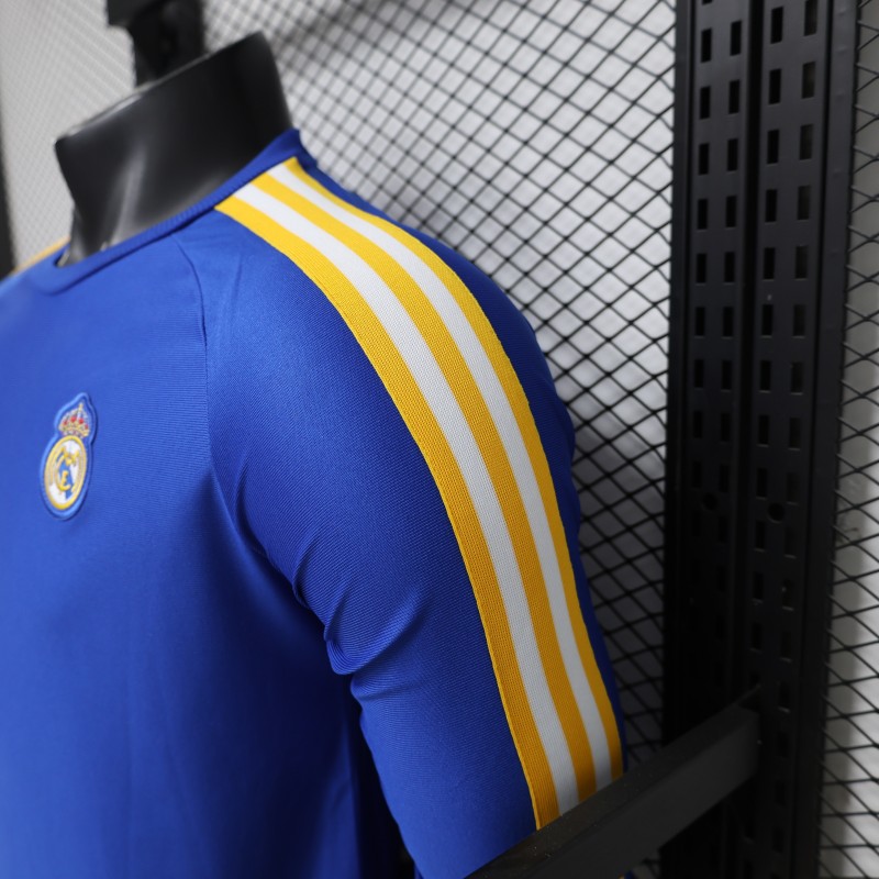 Player Version 2026 Real Madrid Blue Long Sleeve  Adidas Originals Retro Special Edition Jersey